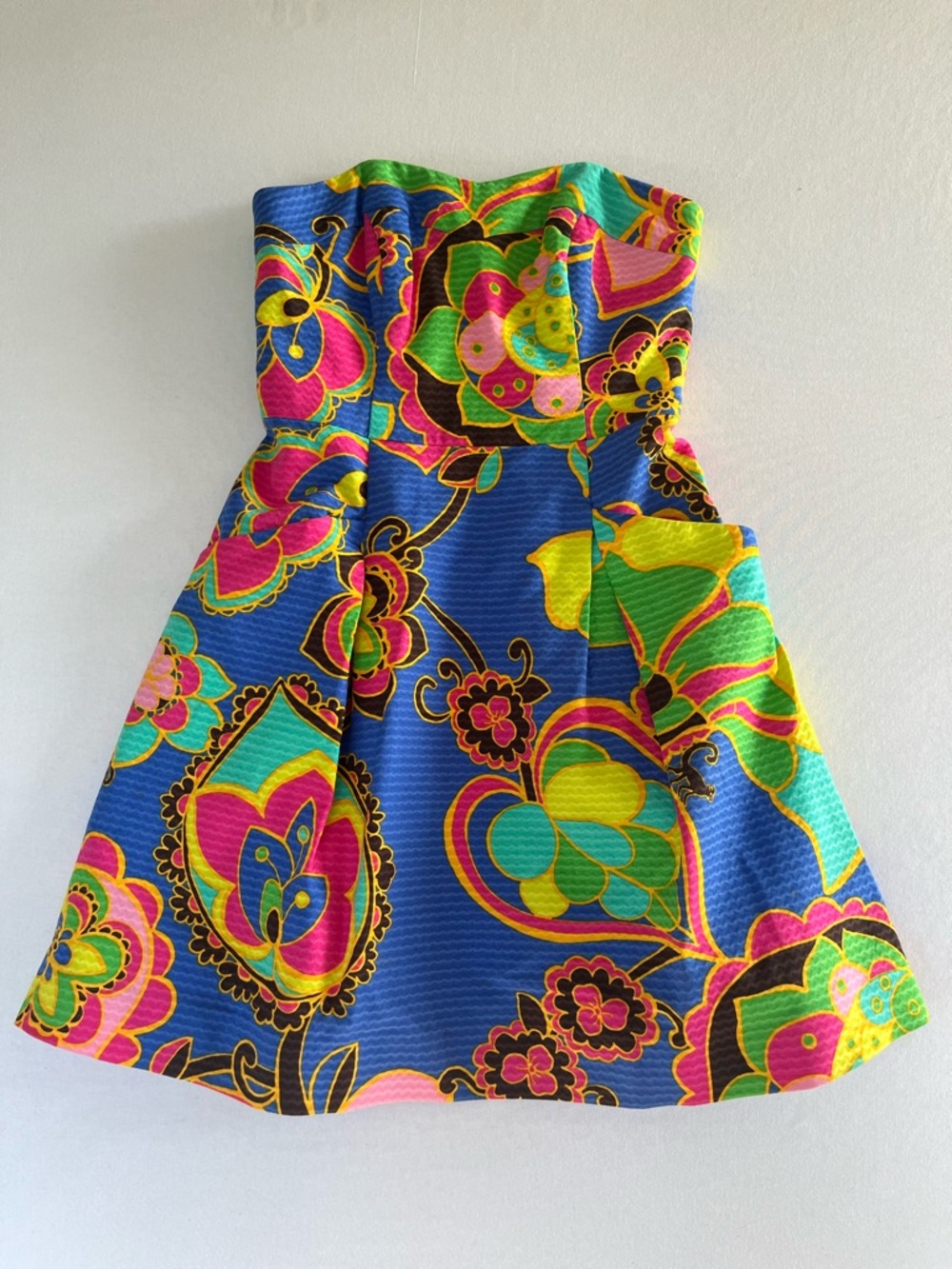 Lilly Pulitzer Bernadette Starry Blue Drama Queen Colorful Sweetheart Dress 00 - Picture 1 of 11